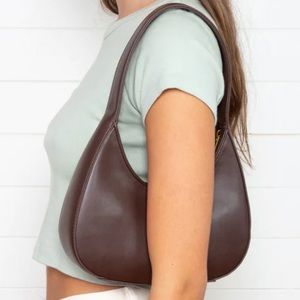 Brandy Melville BROWN FAUX LEATHER PURSE